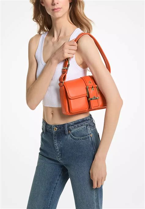 Colby Medium Grommeted Leather Shoulder Bag 